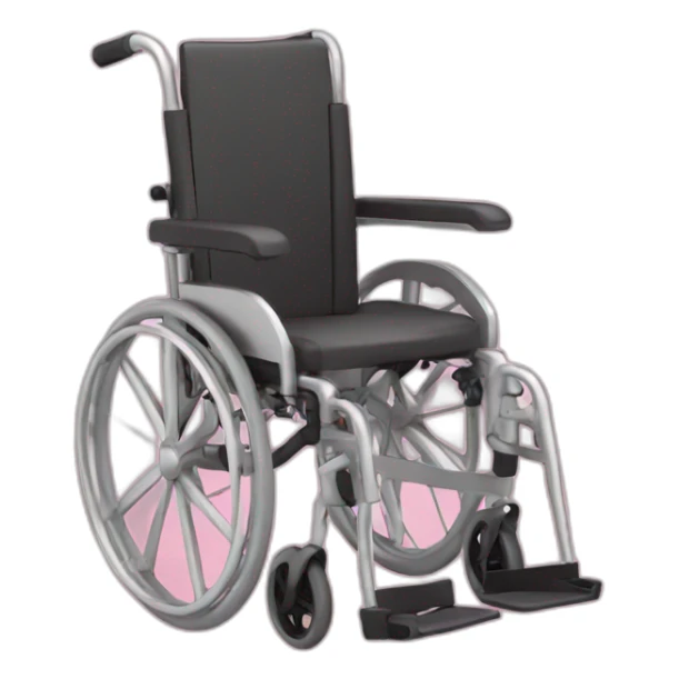 wheelchair emoji on pink background sticker