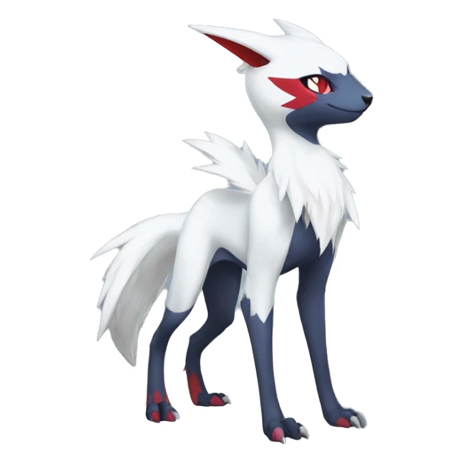 Cool Edgy Absol-Zangoose-Sneasel-Quilava, full body sticker