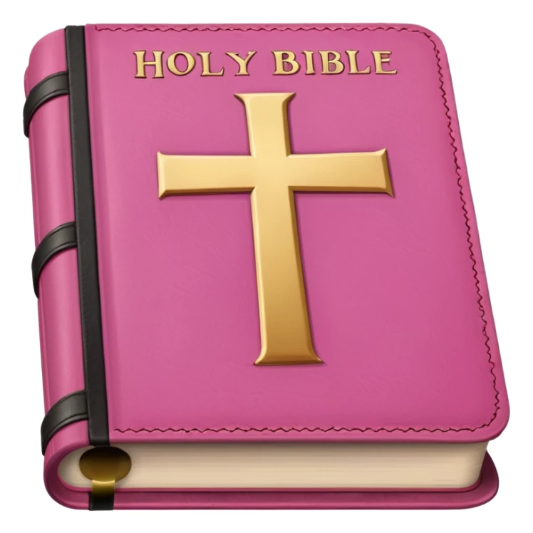 Biblia rosa sin cruz que diga Holy bible sticker