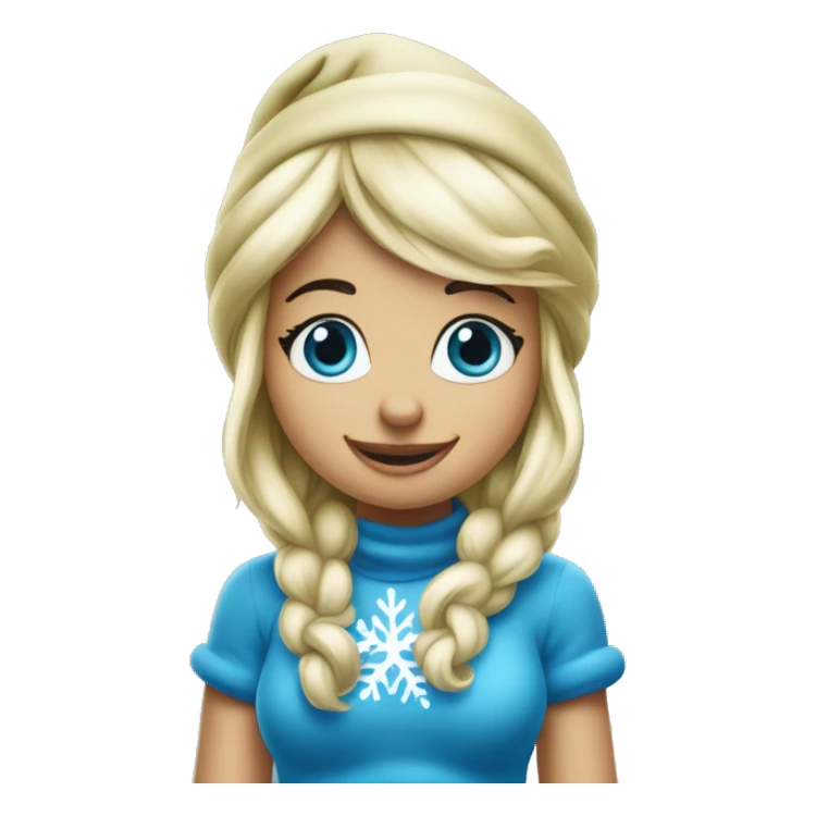 Christmas girl Smurfs  sticker