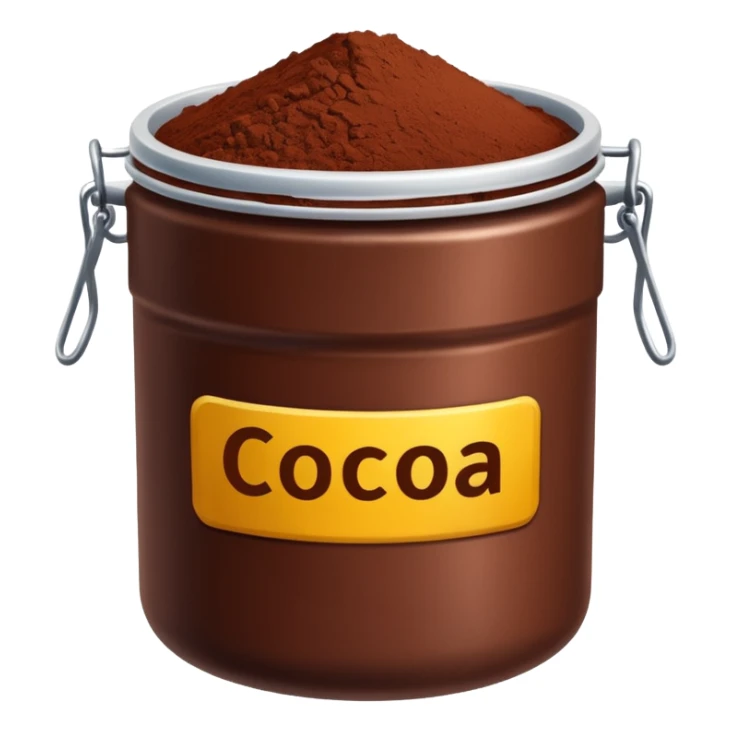 container of cocoa powder sticker