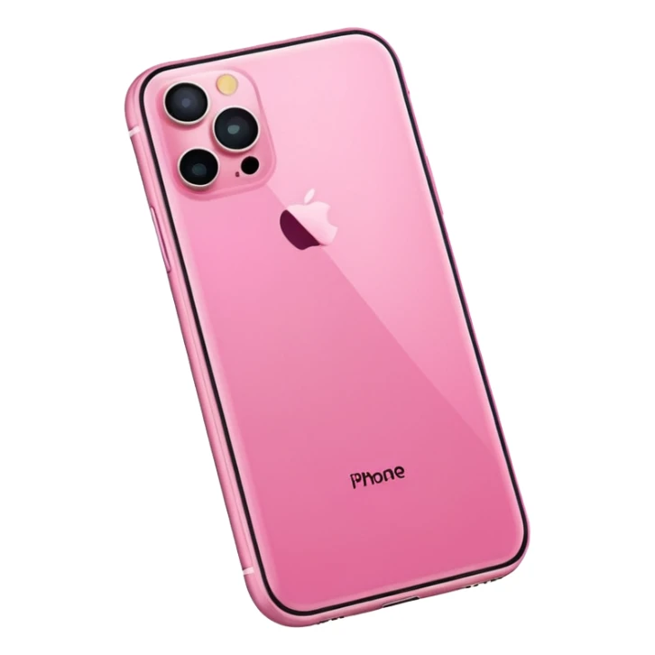 Create me a pink iPhone 17 pro image with the screen in a straight position. png. With one phone not too and it needs to show the front side screen! sticker
