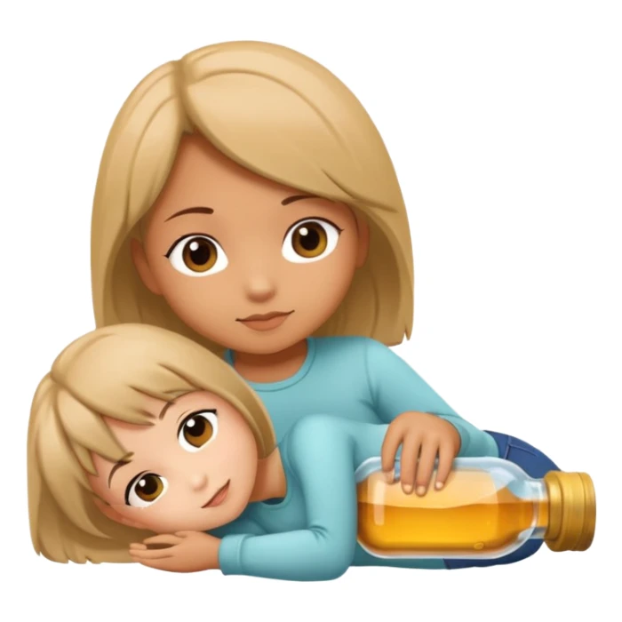 toki chibi styliaus sukurk kad guli ant buteliuko  sticker