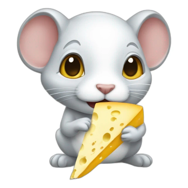 Souris qui mange un fromage sticker