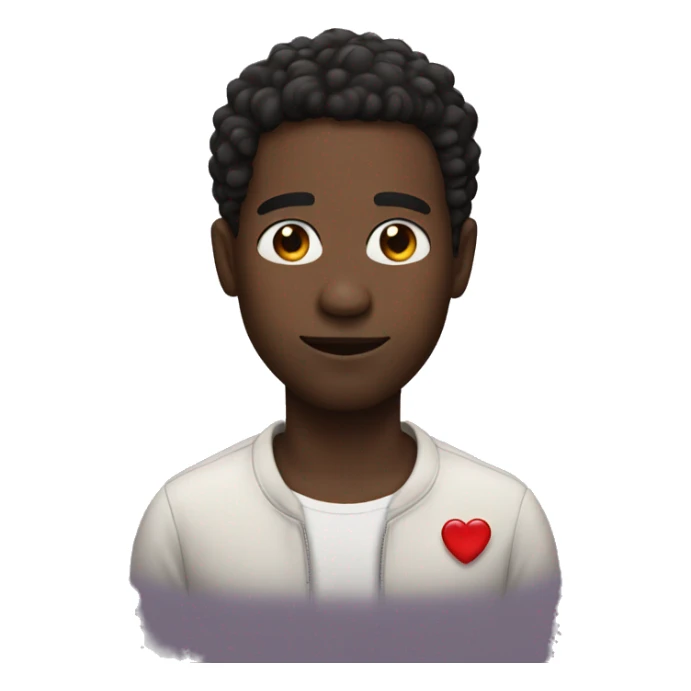 Black guy with heart eyes sticker
