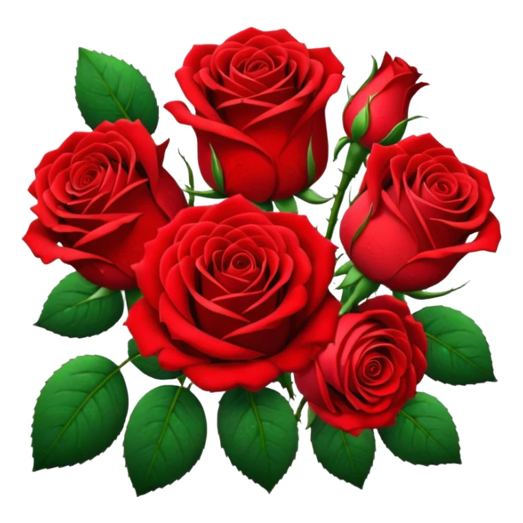 Realistic 12 blood red roses, full bouquet,  dew drops, high definition sticker