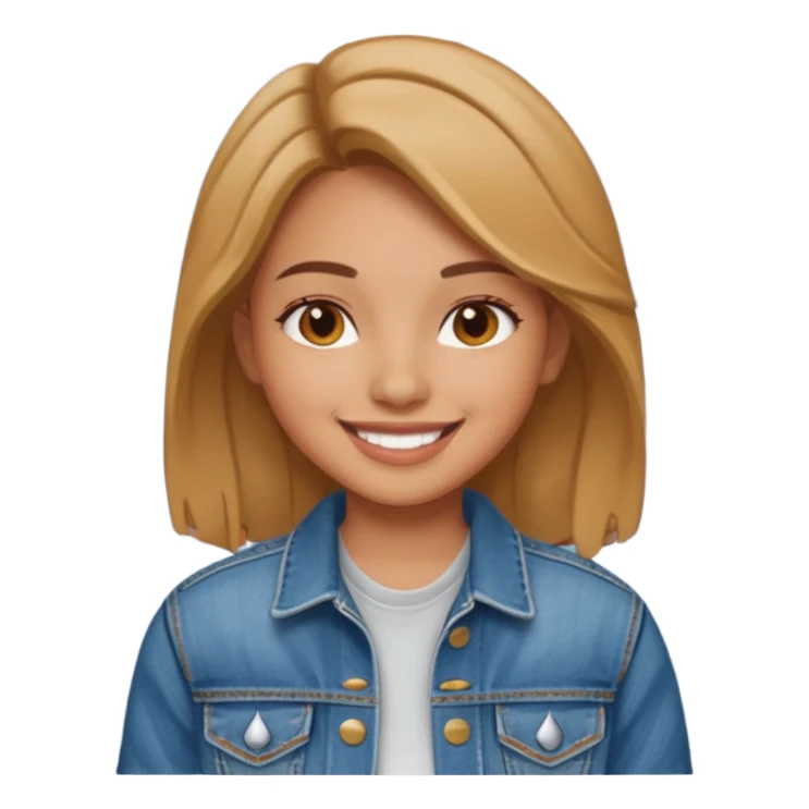 girl in jean jacket sticker