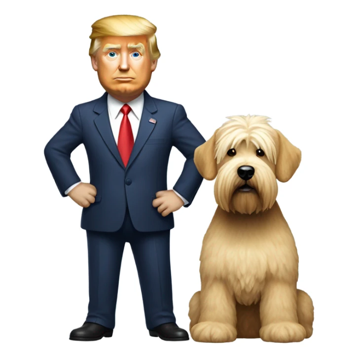 Donald trump and wheaten terrier sticker