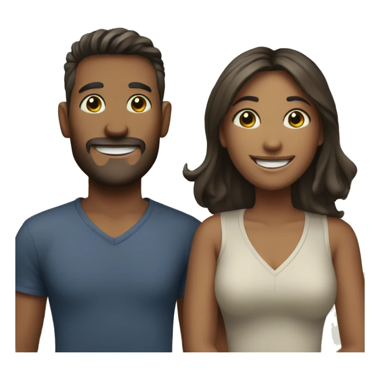 Woman and man outdoor smiles sticker