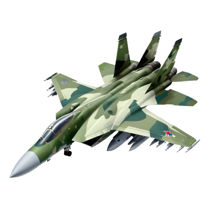 SU-35 Jet - Sukhoi (Model Year: 2020) (Iconic colour: Camouflage green) sticker