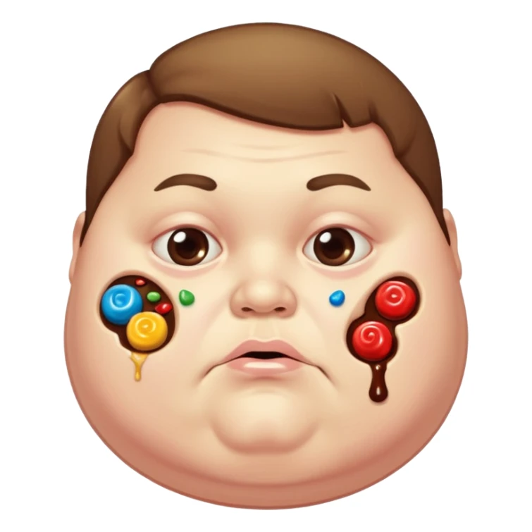 Fat slob dying from Diabetes. Candy swelling from every orifice. sticker