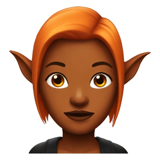 Devil woman with hair orange color  sticker
