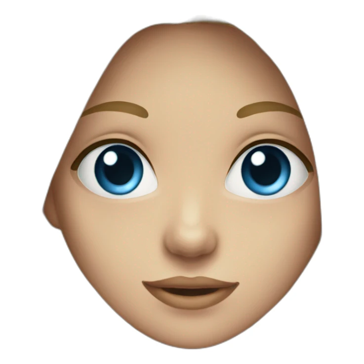 Girl-blue - eyes- long - hair - br sticker