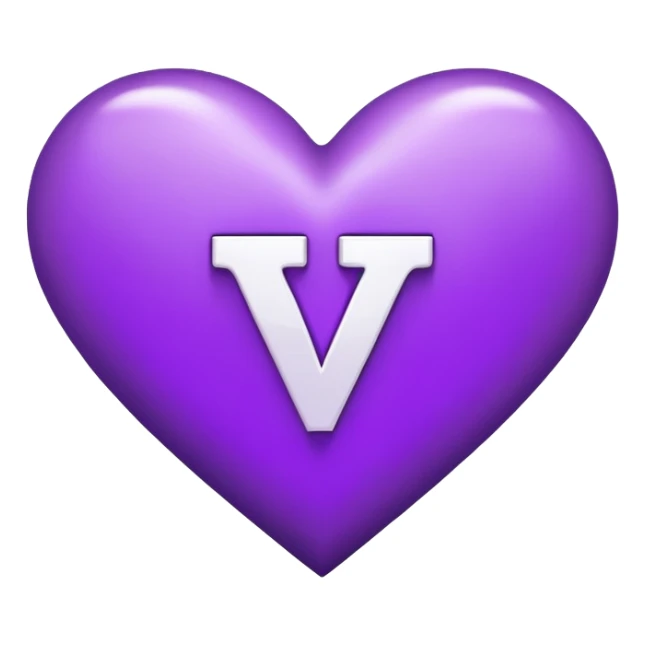 The white Letter “t” inside a Purple Heart sticker