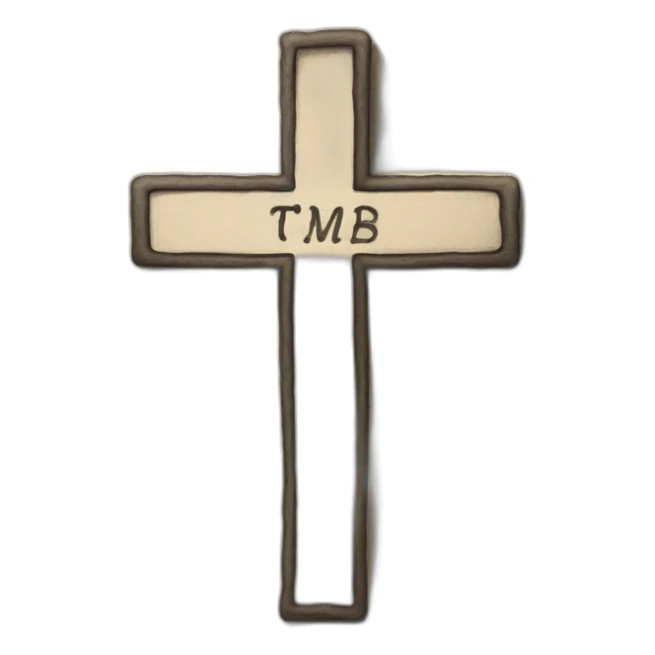 a cross is drawn on paper and names are written sticker