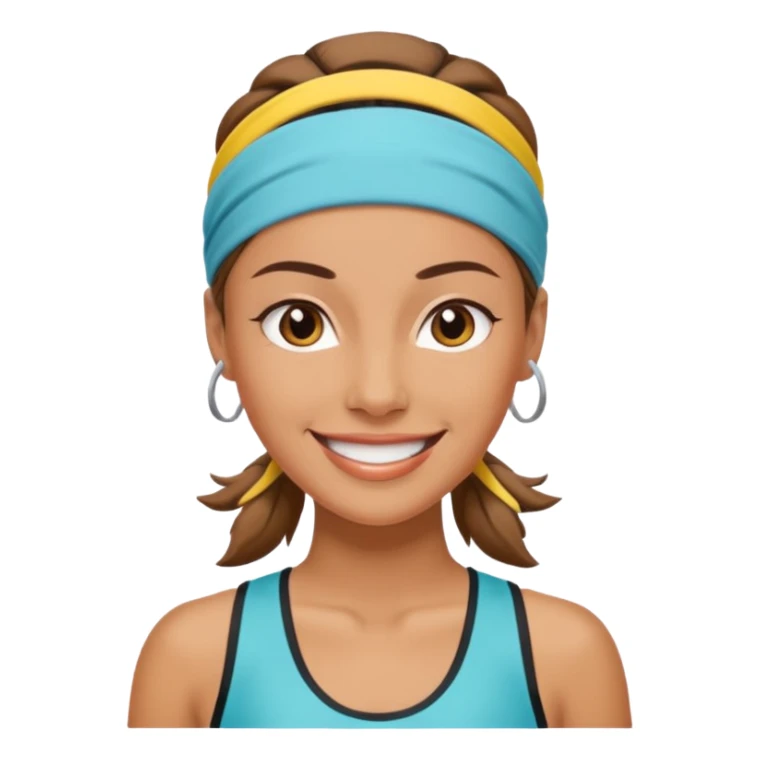 sportive woman with headband

 sticker