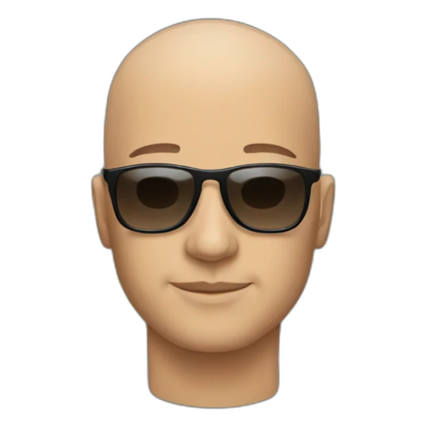 Bald man with sunglasses sticker