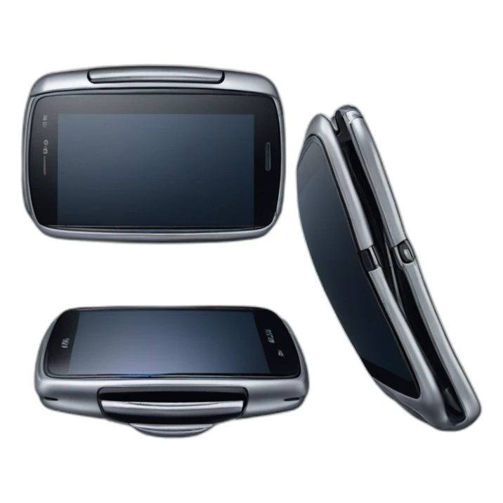 open Motorola Razr V3 mobile device with the iconic clamshell design sticker