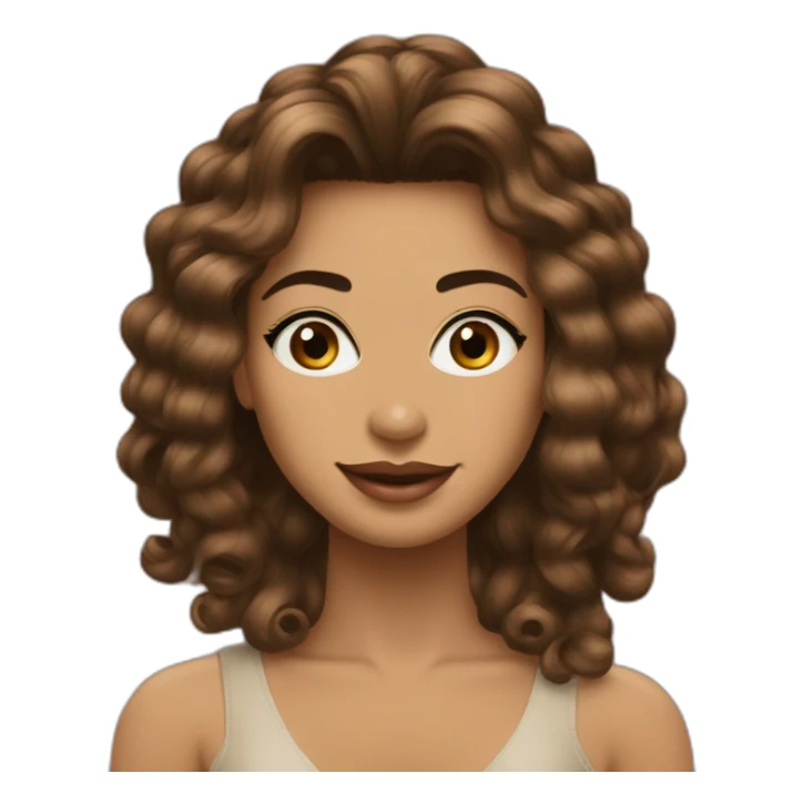 Quero carinha com cabelo liso marron chanel sticker