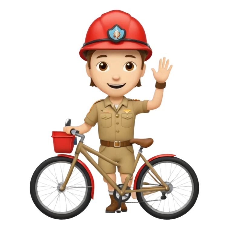 Make emoi of scout on bike sticker