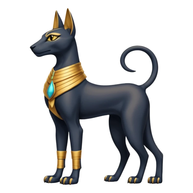 Anubis-Bastet-Horus-Fakémon-hybrid-creature (full body)  sticker