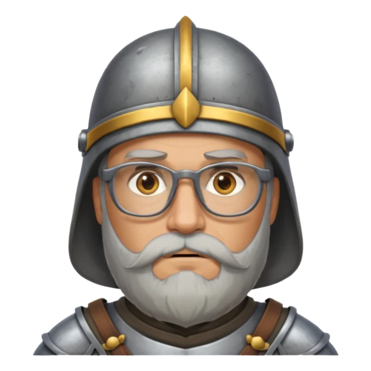 kinghts with glasses with long bearder looks like warrier sticker