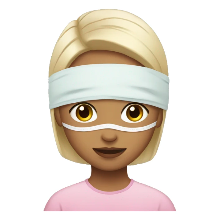 Girl with face mask on sticker