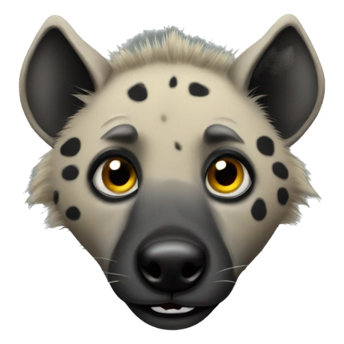 hyena with black eyes sticker