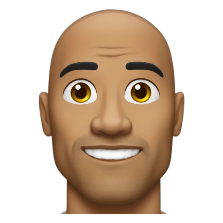 The rock qui lève le sourcils sticker