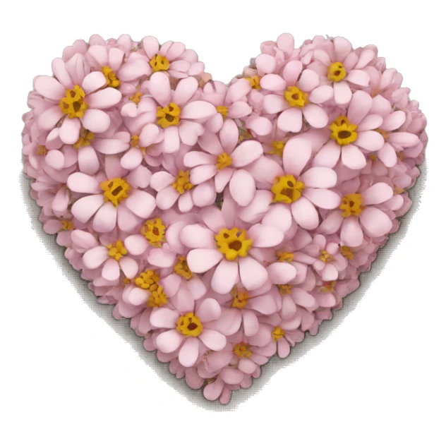 Heart made out of blossom sticker