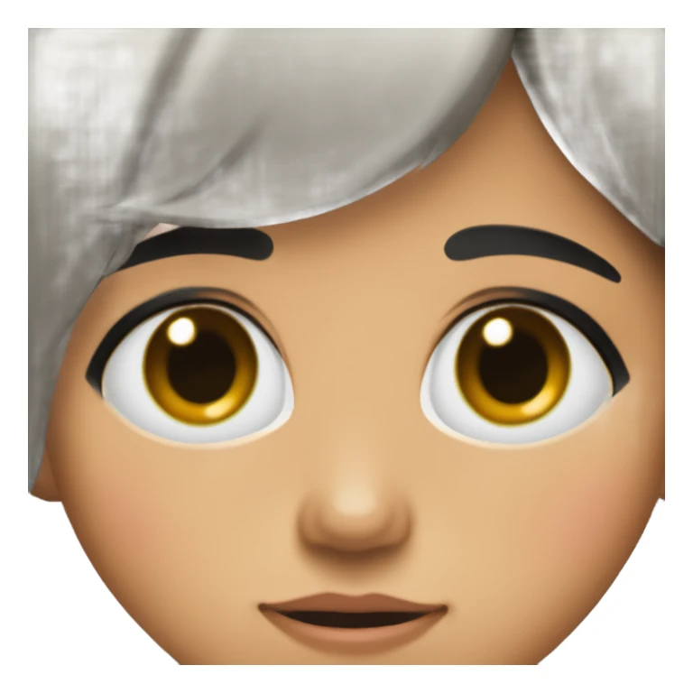 kid 5 years with black shaven hair, arabic, blushing cheeks, small nose, small lips and tired black eyes sticker