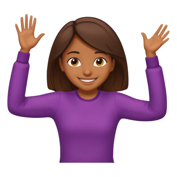 Chica morena haciendo un dab sticker