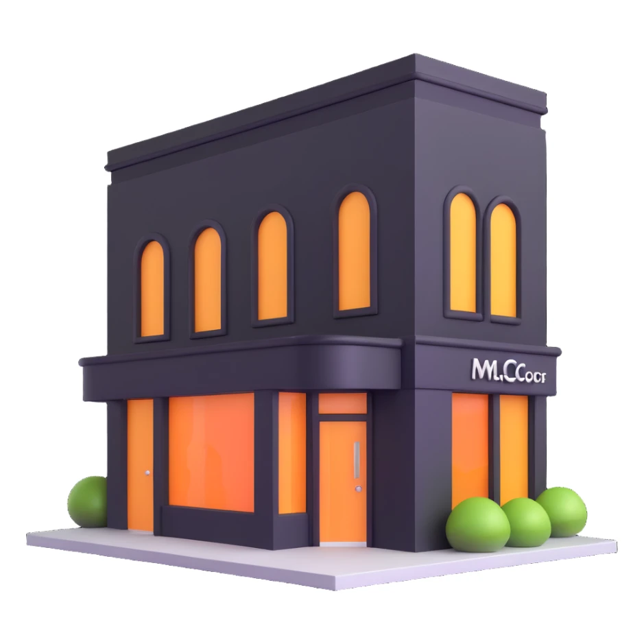 partly pink stylish beauty salon building sticker