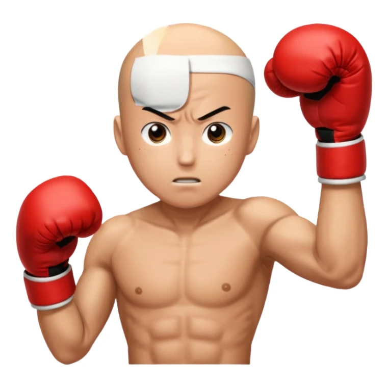 Saitama red hand punch with a boxing glove sticker