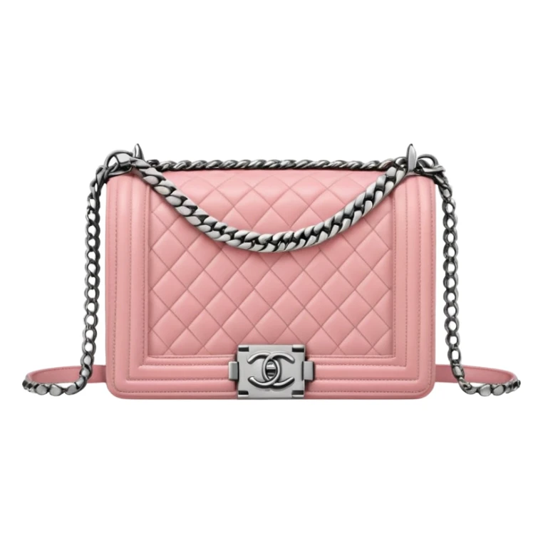 chanel le boy pastel pink bag sticker