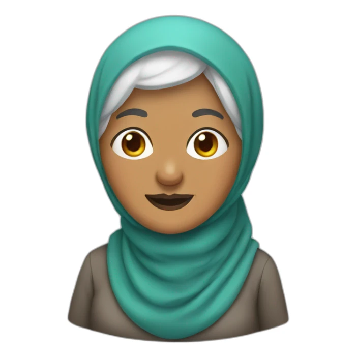 grandma in a hijab and Mustache sticker