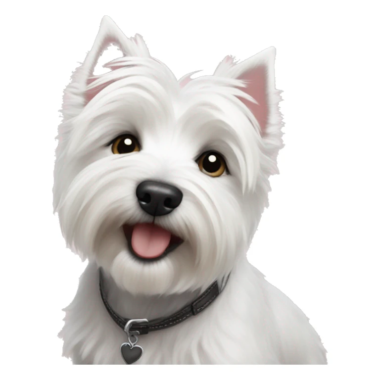 Westie in love baby boy cutie  sticker