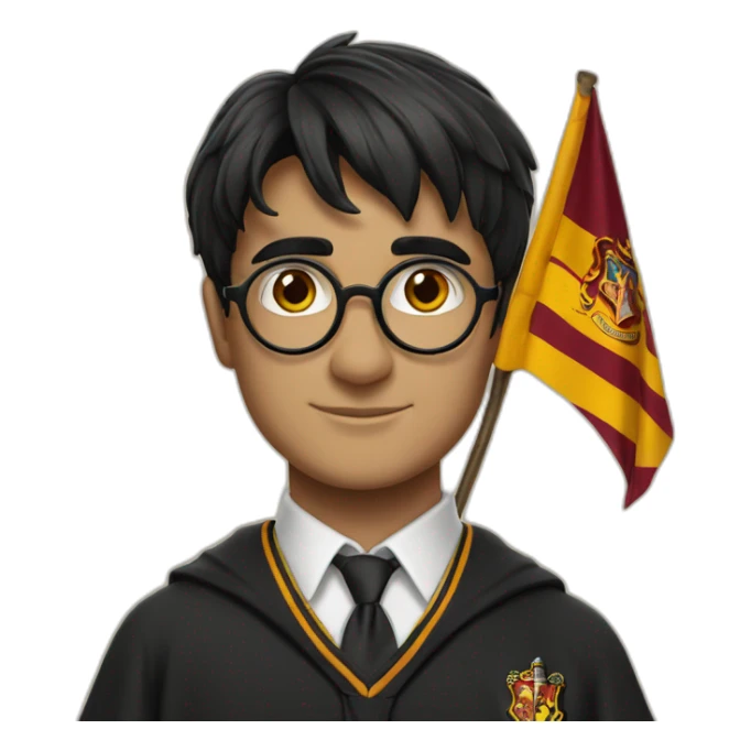 Harry Potter holds a  Sri lankan flag sticker
