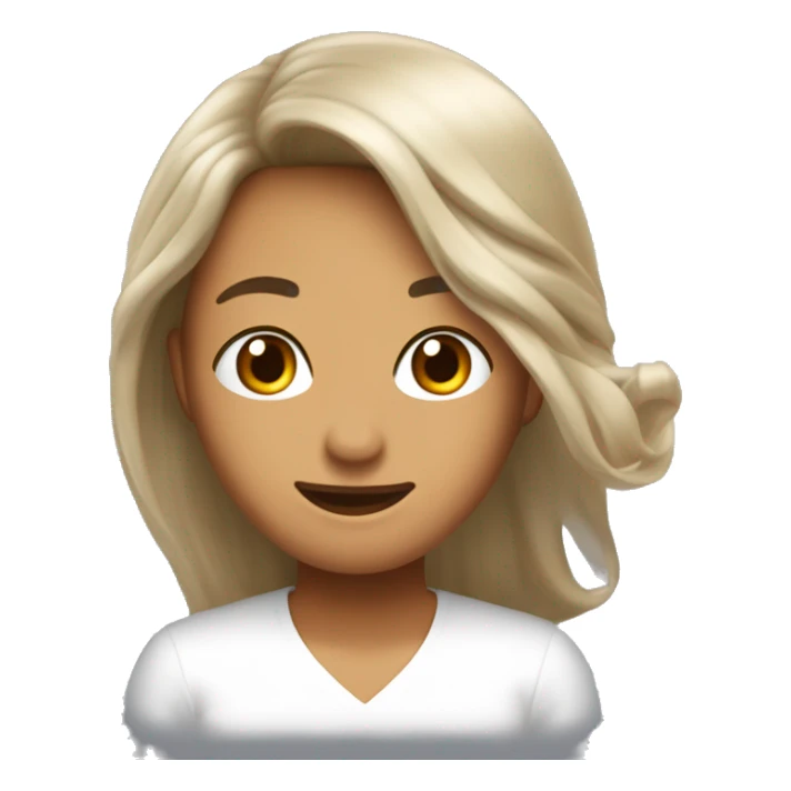 innamorati lui binondo le capelli marroni alla spalla sticker