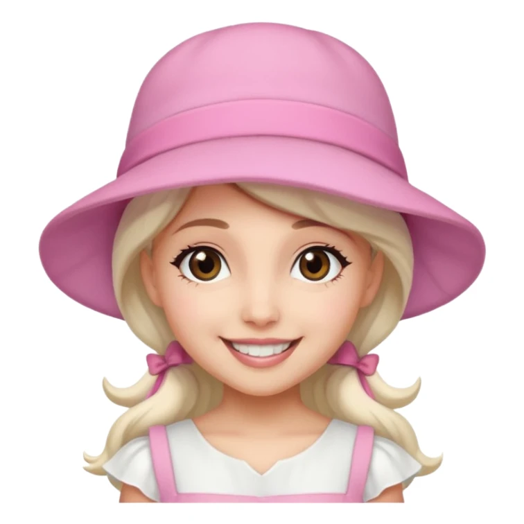 ariana rande wearing Pink Hat, white dress sticker