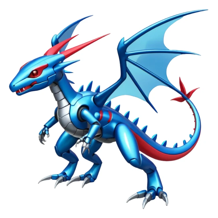  Cool Shiny Digimon-Fakemon-Salamence-Flygon-Mecha full body sticker