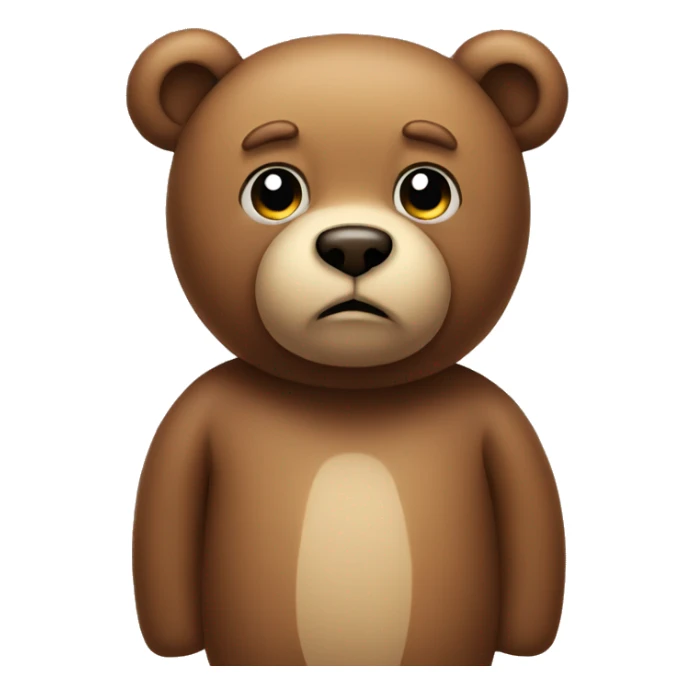 disappointed teddy bear sticker