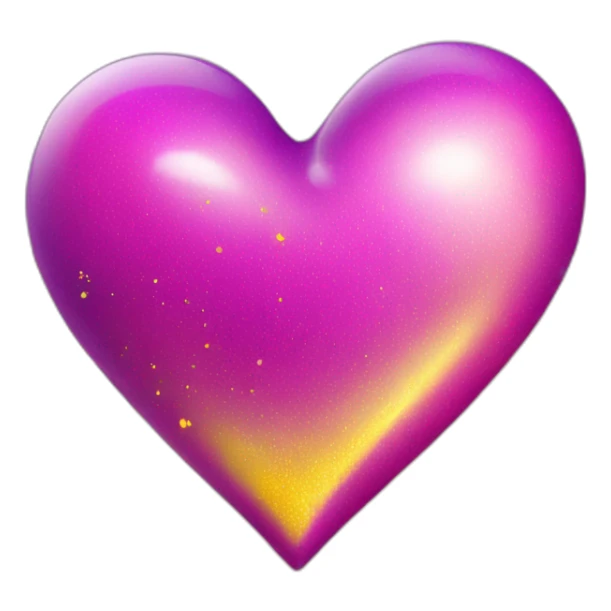 pink-and-purple-heart-with-yellow-sparkles sticker