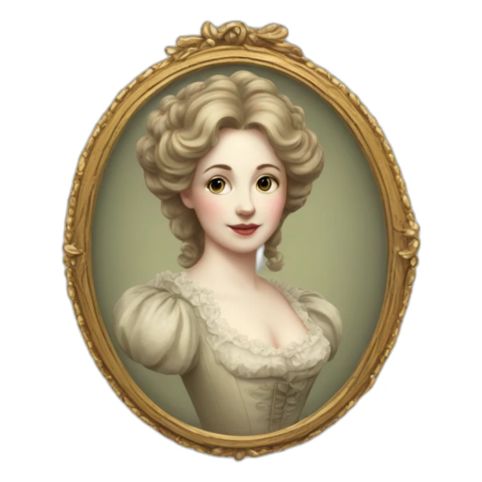 Victorian era cameo without people sticker