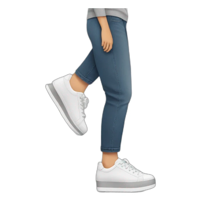 Mujer con zapatos plataforma sticker