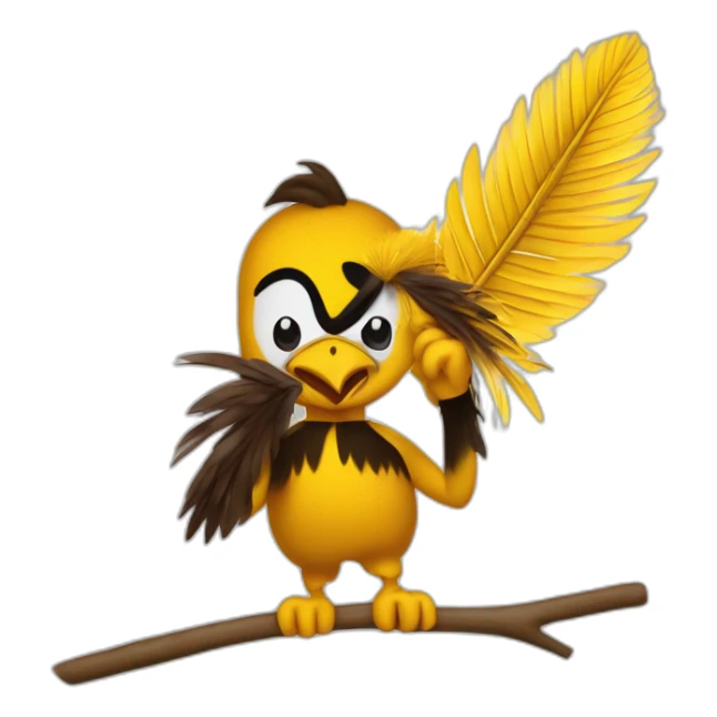 iowa state cy plucking feathers from herky hawkeye sticker