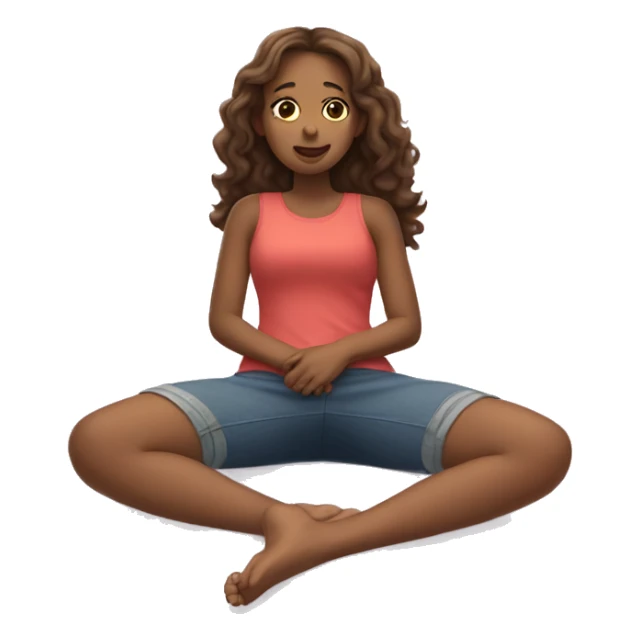 girl laying flat on her belly  sticker