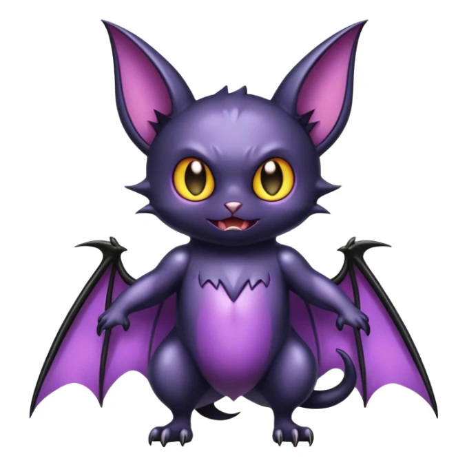 Shiny Dark Noibat-Bat-Cat-fusion-hybrid full body sticker