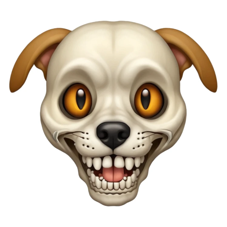 Creepy dog sticker