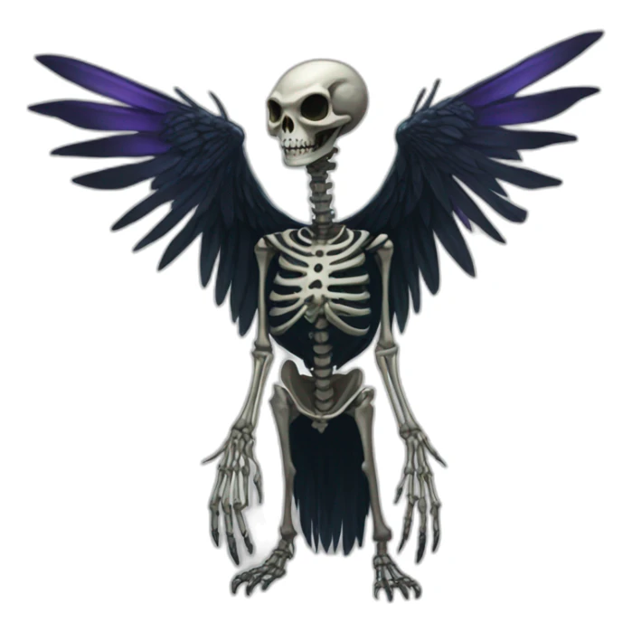 Egyptian eldritch skeleton bird of infinite darkness sticker